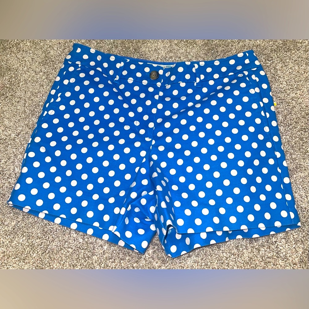 Boden Women’s 4R shorts blue white polka dot